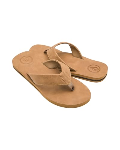 Image of Volcom Men's Victor Sandals - Water-friendly Flip Flops With Comfort Foam Footbed