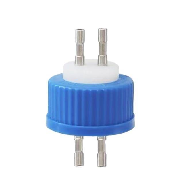Couvercle réservoir fermentation silicone bleu double trous bouteille réactif