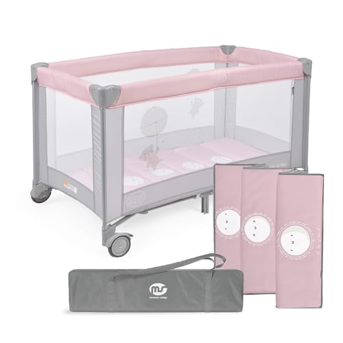 Innovaciones MS 630135 – Lit de voyage pour bébé 3 pièces 120 x 60, avec matelas et sac de transport, de 0 + mois jusqu'à 15 kg, pliable et montage...