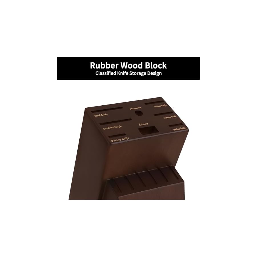 Knife-Set-with-Block-VENZELL-14-pcs-Knife-Set-with-Block-and-Sharpener-Knife-Sets-for-Kitchen-with-Block-Kitchen-Knife-Set-Stainless-Steel-with-Ergonomic-Handle-Knife-Block-Set-Sharp-Knife-Set Knife Set with Block, VENZELL 14 pcs Knife Set with Block and Sharpener, Knife Sets for Kitchen with Block, Kitchen Knife Set Stainless Steel with Ergonomic Handle, Knife Block Set, Sharp Knife Set