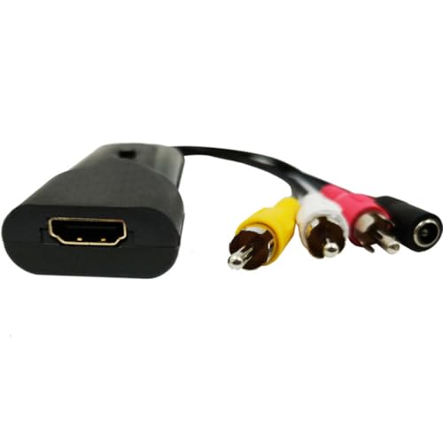 Convertidor de señal digital a AV 1080p adaptador portátil NTSC PAL para TV analógica