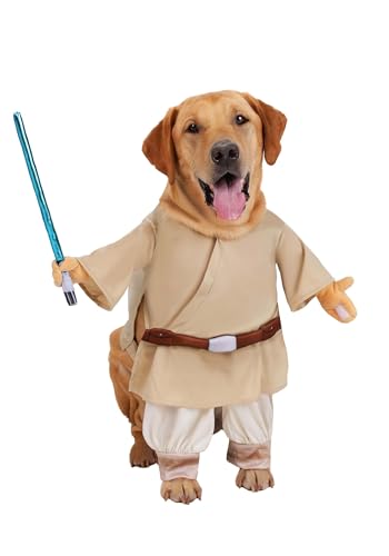 Star Wars Luke Skywalker Pet Costume with Lightsaber for Dogs and Cats Ideal for Themed Parties and Halloween M