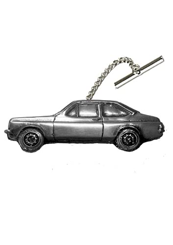 Tack Tie Pin Con Catena Escort Mk2 2 porte ref79 effetto peltro su un fermacravatta con catena