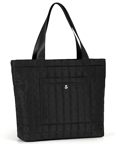 SATINSAINT Large Tote Travel Bag for Women with Zipper, Quilted Carry-All Shoppers Tote for Travel, Work, Gym and Casual Use