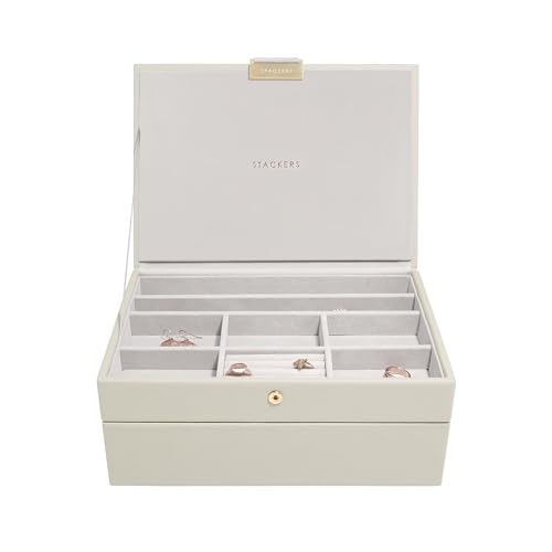 Stackers Oatmeal Schmuckkästchen, mittelgroß, 2 Stück