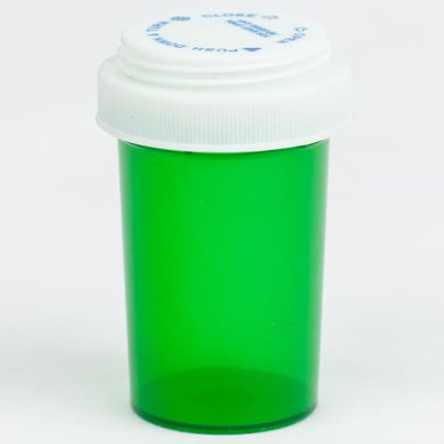 Five Star Supplies Plastic Pill Bottles - Reversible Cap Easy Open & Child Resistant - Pill...