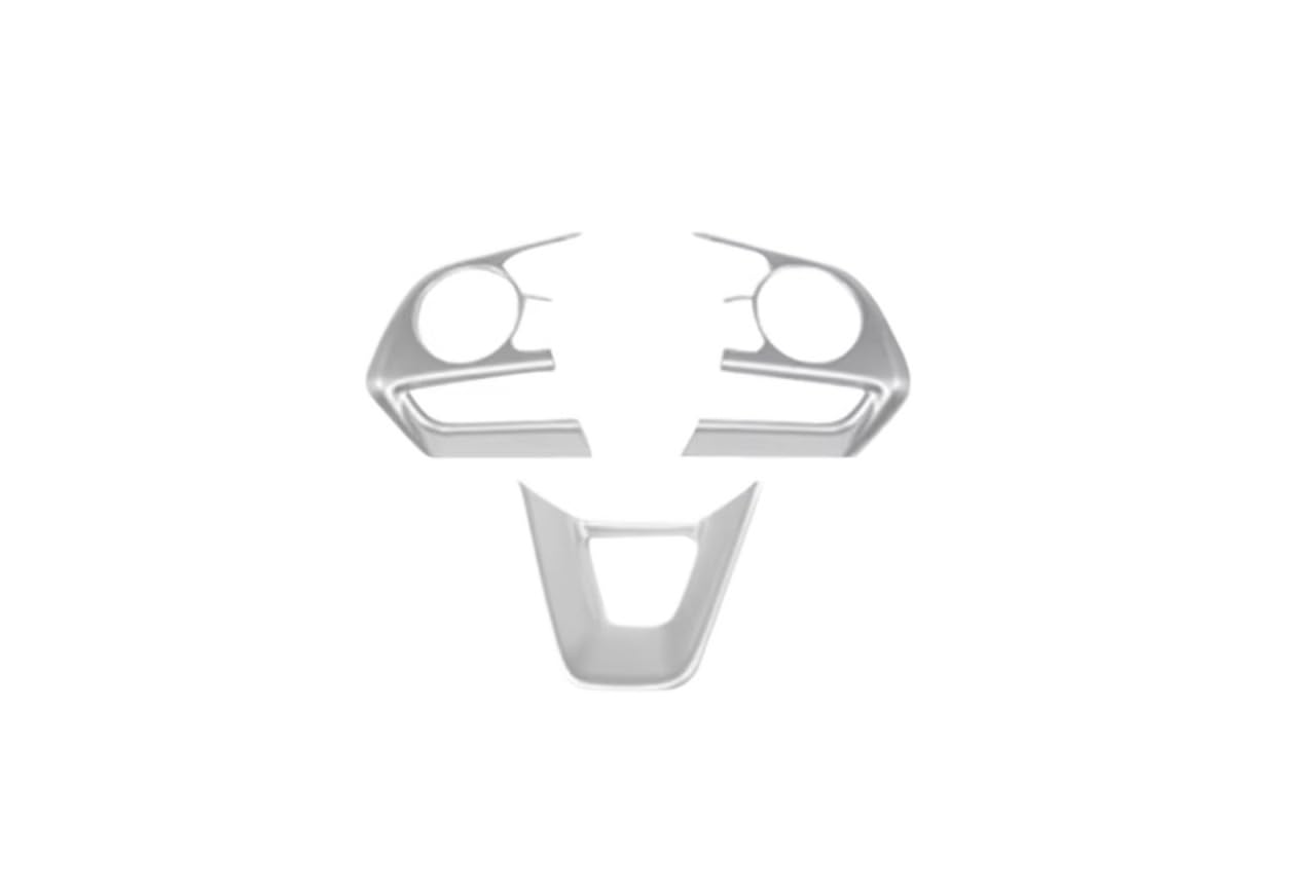 Car Interior Moulding Trim for Toyota for RAV4 for XA50 for Corolla E210 for Hybrid 2019-2024 Accessories Car Steering Wheel Button Trim Cover Sticker(Silver)