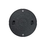 マンホールカバー（枠なし） 樹脂製 耐圧２トン 600型 JT2-600C-1(ロック付） 城東リプロン