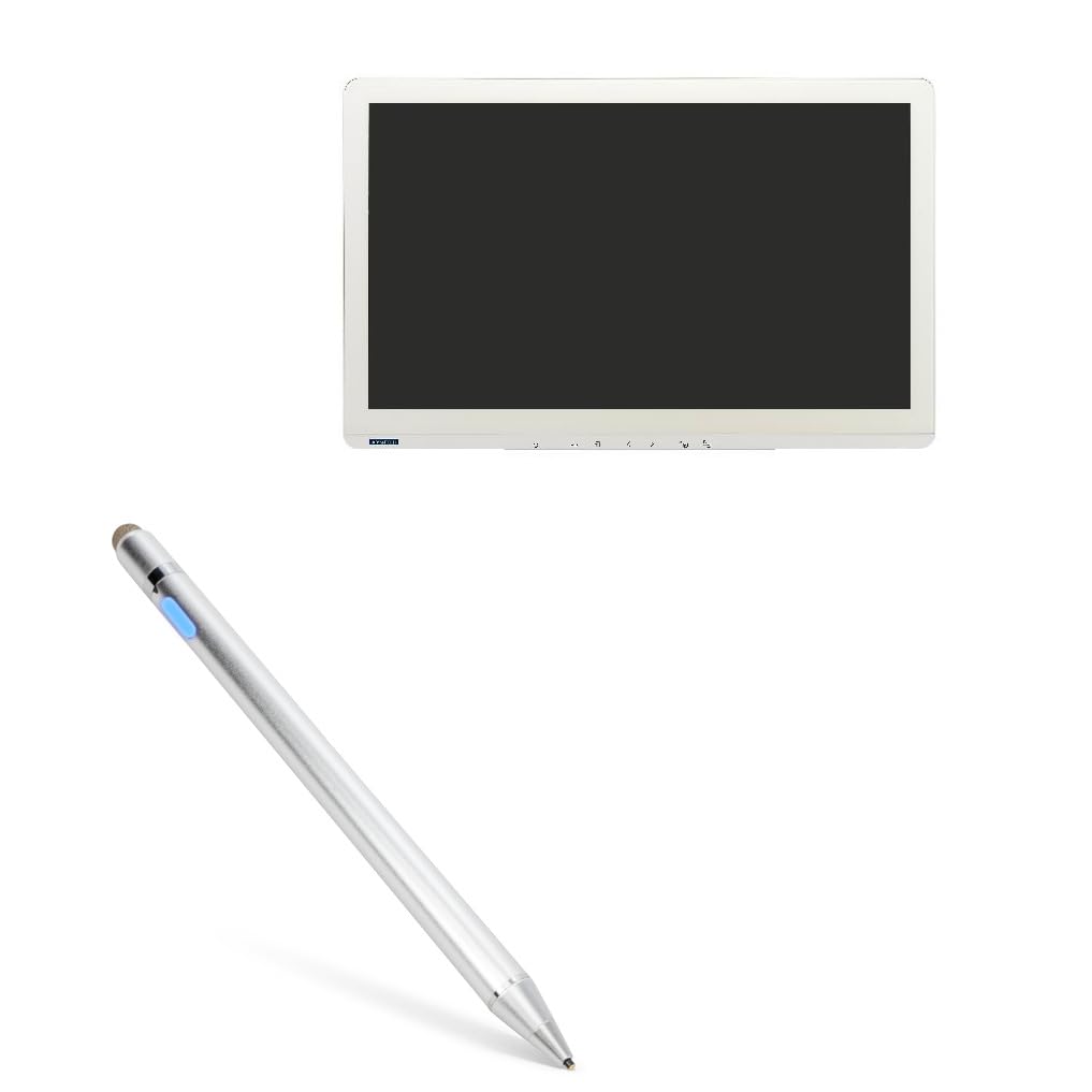 BoxWave Stylus Pen Compatible with Advantech PAX-332 - AccuPoint Active Stylus, Electronic Stylus with Ultra Fine Tip - Metallic Silver