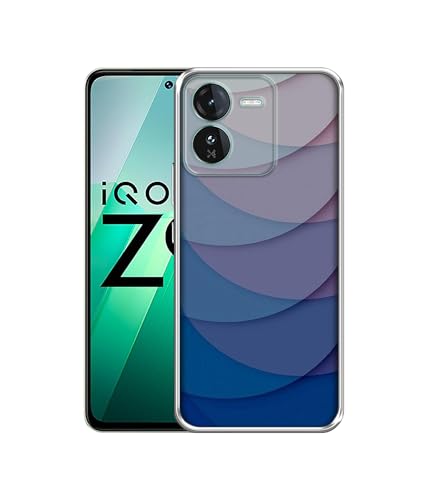 Image of Casotec Waves Pattern Print Design Printed Silicon Soft TPU Back Case Cover for iQOO Z9 5G, Multicolor
