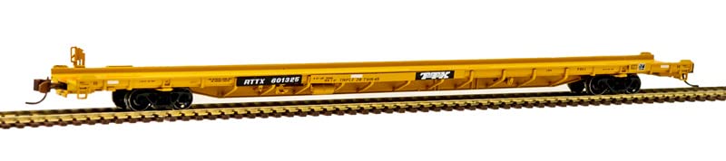 Atlas N Scale ACF 89' F89-J Flatcar/Triple Hitches TTX/RTTX (Yellow) #601024