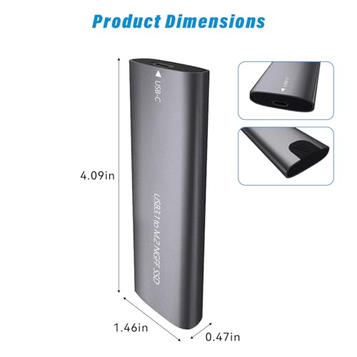 Caja externa para M.2 NVMe USB 3.1 Gen1 5Gbps miniatura 5