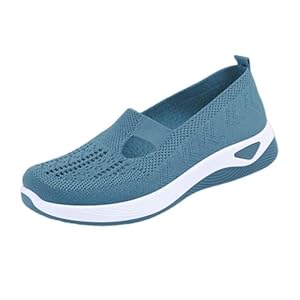 Orthopedic Shoes for Women UK 2026 Summer Ladies Mesh Arch Support Wide Fit Flat Slip On Sneakers Comfortable Soft Cushion Walking Holiday Beach Work Sport Outdoor Shoes