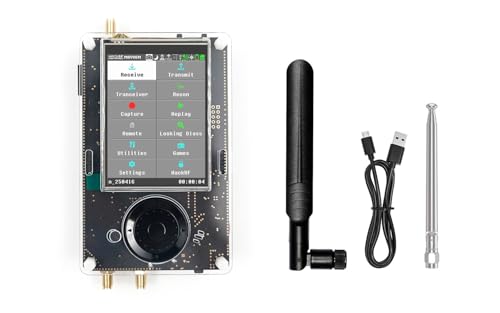 HackRF One Kits 1MHz-6GHz Frequency RTL Software Defined Radio Sets,PortaPack H4 & HackRF One(Type C Port) with Antennas Arcylic Case SDR Transceiver and Receiver Hacking Tools