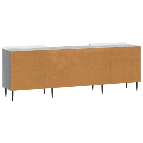 Meuble TV gris Sonoma résistant pour ranger console et décodeur