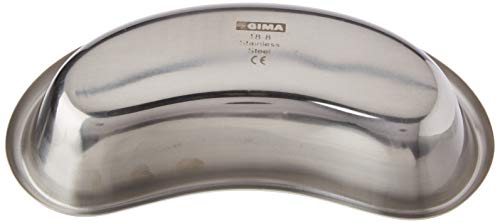 Gima - Nierenschale aus Edelstahl, tief und mit hohem Rand, Größe 207x98x39 mm, 26581