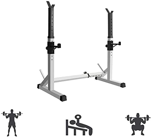 OTQEFTN Barbell Stand Weight Lifting Rack Gym Family Fitness Indoor Squat Rack, Steel Weight Lifting Stand, Legs and HIPS Strength Training Fitness Holder,Gym and Home Exercise Equipment Max 200 Kg