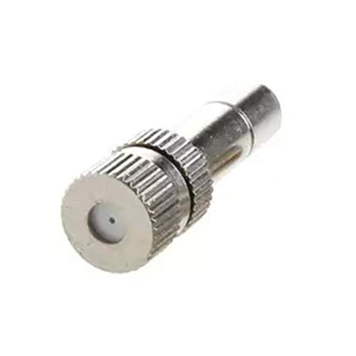 Yius Boquilla de niebla de agua, cabezal de aspersor de niebla ajustable, boquilla de riego de latón, micro nebulización para invernadero, accesorios para riego de jardín, 10 unidades