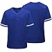 Tocament Baseball Jersey for Men and Women,Hipster Hip Hop Sports Uniforms,Shirts Short Sleeve for Custom Button up Shirt(New Blue,S)