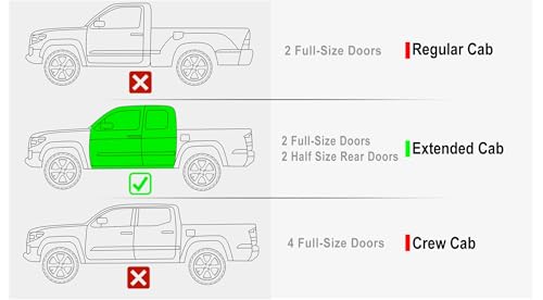 Barras laterales tubulares negras para Toyota Tacoma 2005-2023 miniatura 2