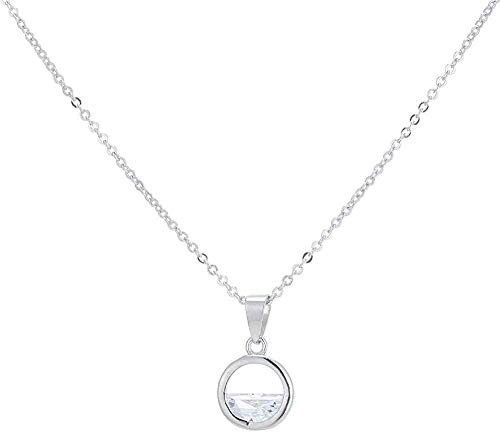 Preisvergleich Produktbild CKAWM Halskette Klassische Silberne Farbe Schlüsselbeinkette Weiblicher Einfacher Stil