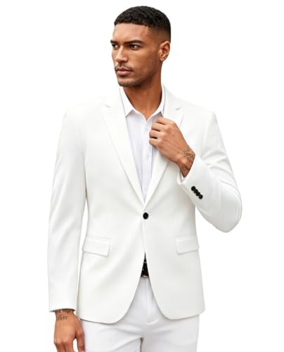 Blazers pour homme coupe ajustée veste sport décontractée un bouton