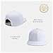 CHOK.LIDS Flat Bill Visor Classic Snapback Hat Blank Adjustable Brim High Top End Trendy Color Style Plain Tone Baseball Cap (White)