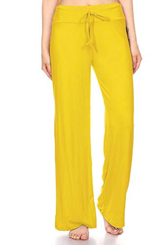 Image of Leggings Depot Women's Wide Leg Drawstring Pajama Pants for Lounge, Sleep
