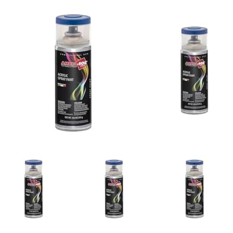 Ambro-Sol V4005005 Multi-Purpose Acrylic Spray Paint, Vibrant Paint for indoor and outdoor, Suitable for Multiple Surfaces, NET WT. 10.40 OZ. 400ml, Recyclable Tin Plate Spray Can, Signal Blue Cover