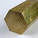 360 Brass Hex Bar, Unpolished (Mill) Finish, Extruded, H02 Temper, ASTM B16, 0.375