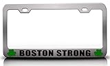 Customola - Boston Strong Irish Flag Steel Metal License Plate Frame Ch