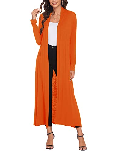 Image of Bluetime Women Floor Length Open Front Cardigan