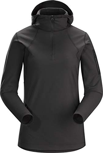 Arc'teryx Rho LT Hooded Zip Neck Women's (Black, Small)