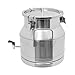 20L/5.28Gallon Stainless Steel Milk Can with Faucet, Heavy Duty Milk Jug Milk Bucket Wine Pail Bucket Bottle Liquid Container Storage Milk Container for Grain Wine Liquid,Stainless Steel Sealed Tank