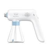 Mini Disinfection Fogger, Stainless Steel Nozzle, Better Grip Comfort, 6.1oz Cordless Electric Sanitizer Atomizer, Blue Light Nano Spray Gun for Place Cleaning/High-Touch Item Contactless Sanitization