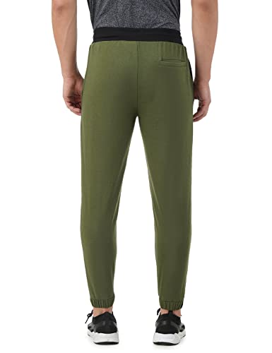 Image of PUMP'D Men's Breathable Cotton Jogger Pants with Elasticated Waistband & Drawstring - Dry Tech, Anti-Odor, Lightweight, Soft Seams