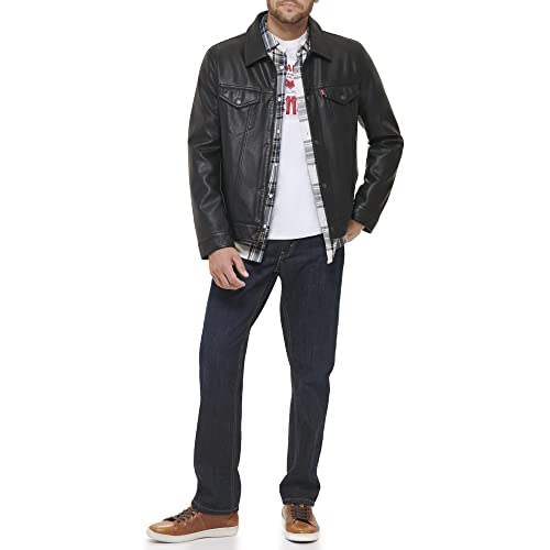 Image of Levi's Men's Faux Leather Classic Trucker Jacket