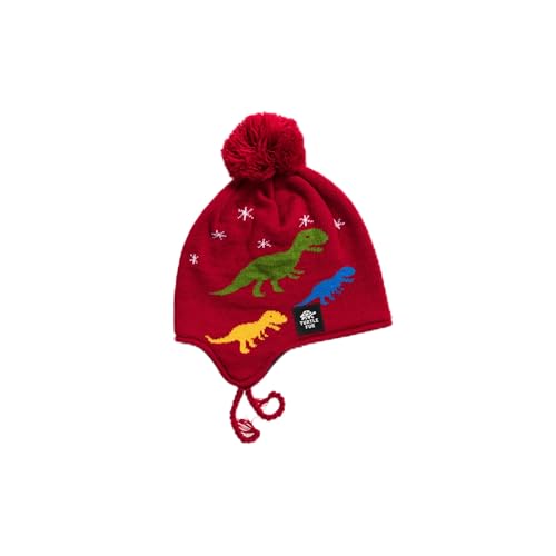 Turtle Fur Toddler Boys Chomp Chomp Fleece Lined Dinosaur Earflap Beanie