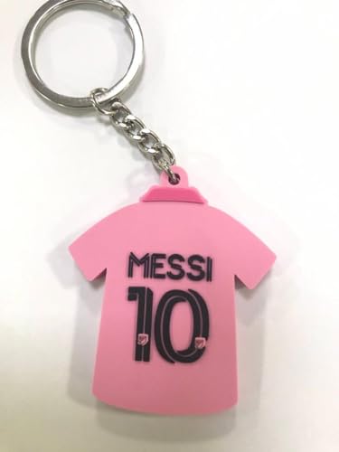 Messi Keychain from Intermiami Soccer Gift for Men, Women & Kids Gift for fans, Small, Black, Pink - Image 4