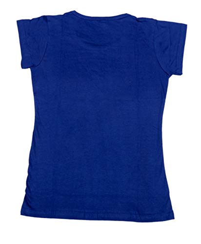 Image of indi weaves Girls Pure Cotton Chest Printed Half Sleeves Round Neck T-Shirts (Pack of 4)