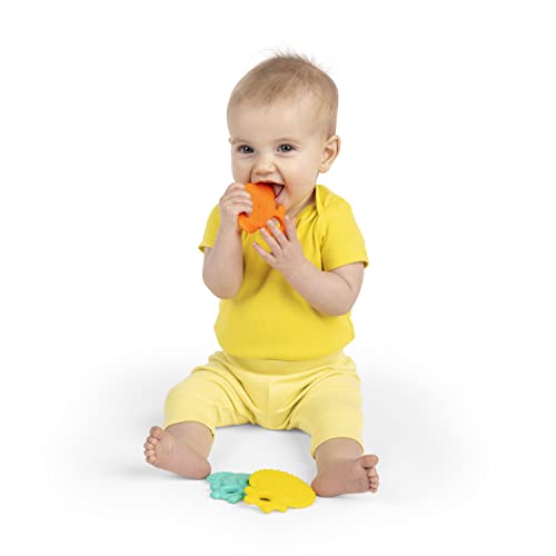 Image of Bright Starts Gummy Buddies 3-Pack Textured Teethers - BPA-Free Elephant, Lion, Monkey - Unisex, 3 Months +