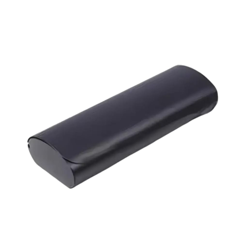 Boolavard Unisex Black Slim Aluminium Glasses Case | Lightweight Eyeglasses Case | Spectacles Protection Case | Aluminium Outer Shell | Snap Lock For Women Men (Black)