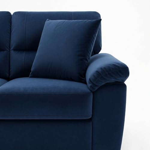 Image of Anderson Sofa Set for Living Room | Sectional Sofas | Premium Fabric Sofa for Home Office | Fabric Sofa Set | Fabric Sofa (Blue Fabric, 3+1 Seater)