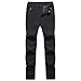 Jean Large Cargo Pantalon Solide pour Homme Pantalon de randonnée Coupe-Vent Pantalon de Travail doublé Polaire Poches de Pantalon Chaud extérieur Fitness Pantalon Softshell