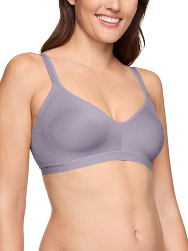 Warners Blissful Benefits Underarm-Smoothing with Seamless Stretch Wireless Lightly Lined Bra, Tempest, X-Large