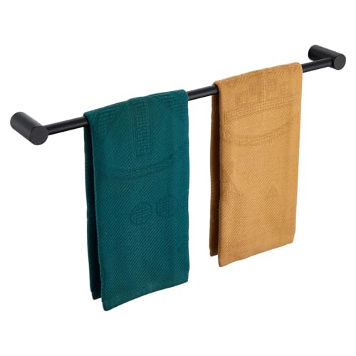Image of KOKOSIRI Towel Rack Black Bathroom Wall Mounted Towel Holder 20-Inch Bath Towel Bar Hanger Bathroom Hardware Accessories Stainless Steel, B4007BK-L20