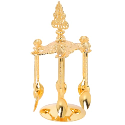 LOLIPPYY 欧州風錫合製スプーンラック キッチン用耐久性ホルダー スリッシュなテーブル装飾 使いやすく掃除簡単 家用調理器具