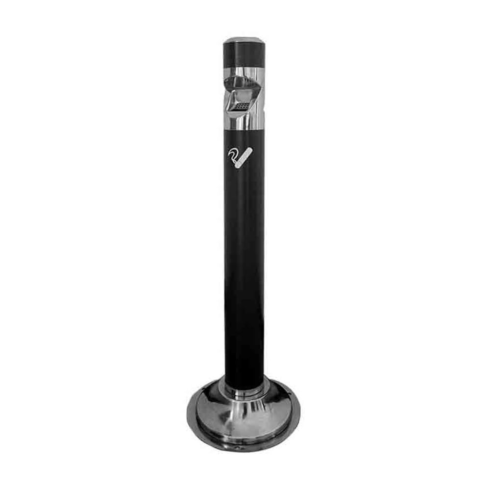 IUokLU Standing Ashtray Rainproof Baking Varnish Vertical can be Fixed Outdoor Ash Column Smoking Area Trash Iron Cigarette Butt Collection Black Patio