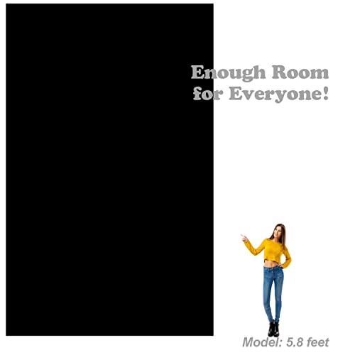 Julius Studio 10 x 16 ft. / 120 x 192 inch Large Black Backdrop Background Screen, High Density 200 GSM Premium Material for Professional Photo Video Studio, Pure Black Muslin, JSAG828