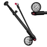 Maxentico Pompe à Vélo (Max 300 PSI), Mini Pompe Velo avec Manomètre, Pompe à Choc Hau...